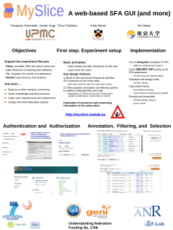 Objectives First step: Experiment setup Implementation