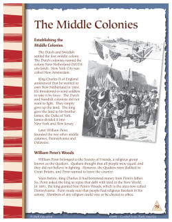 The Middle Colonies