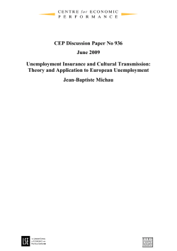 Unemployment Insurance and Cultural Transmission: Theory and