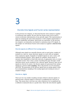 Discrete-time Signals and Fourier series