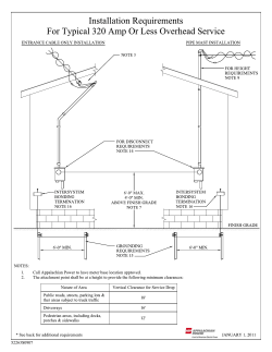 Typical 320 amp or less overhead service