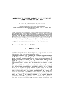 An intensive case of saharan dust intrusion over South