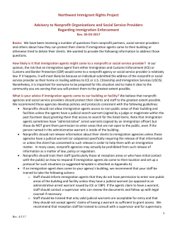 Advisory to Nonprofit Organizations and Social Service Providers