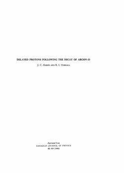 delayed protons followin g the decay of argon-33
