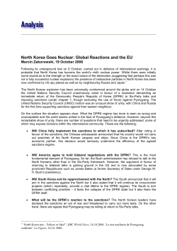 North Korea Goes Nuclear: Global Reactions and the EU