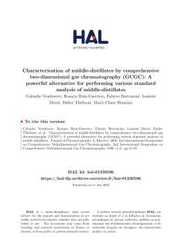 Characterisation of middle-distillates by comprehensive - espci