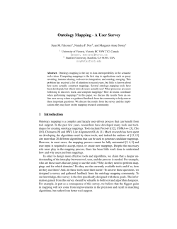 Ontology Mapping - A User Survey