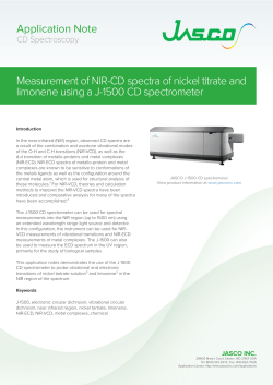 Measurement of NIR-CD spectra of nickel titrate and limonene using