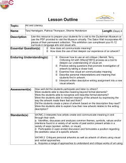 Lesson Outline - Zuckerman Museum of Art