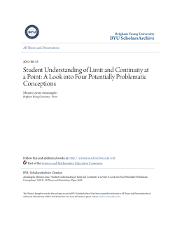 Student Understanding of Limit and Continuity at a Point
