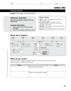 Unit 1 Jamestown Packet