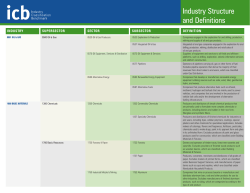 Industry Structure and Definitions