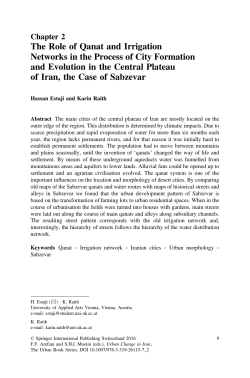 The Role of Qanat and Irrigation Networks in the Process of City