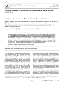 Analysis of Worldwide Earthquake Mortality using