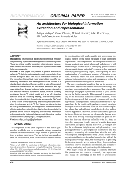 An architecture for biological information extraction and representation