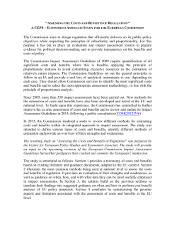 Assessing the Costs and Benefits of Regulation