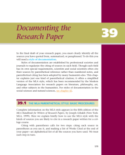 Modern Language Association (MLA)