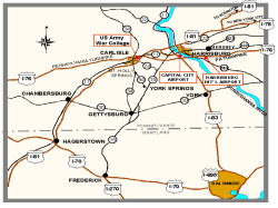 Local Area Map of Carlisle, Pennsylvania
