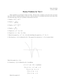 Review Problems for Test 2