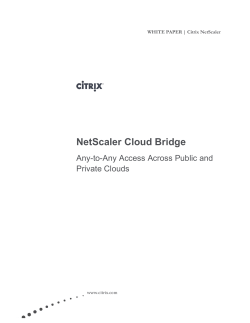 NetScaler Cloud Bridge - Kinetic Solutions Srl