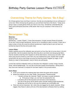 Birthday Party Games Lesson Plans