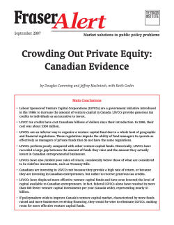 Crowding Out Private Equity: Canadian Evidence