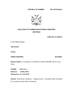 REPUBLIC OF NAMIBIA HIGH COURT OF NAMIBIA MAIN DIVISION