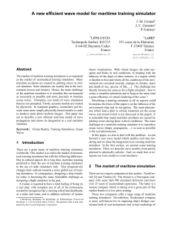 A new efficient wave model for maritime training simulator
