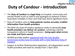 Duty of Candour