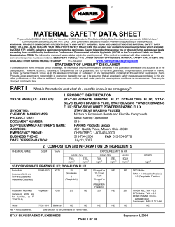 MATERIAL SAFETY DATA SHEET