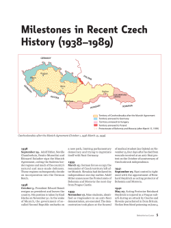 Milestones in Recent Czech History (1938&ndash;1989) in PDF format