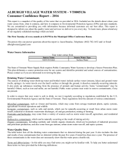 Consumer Confidence Report
