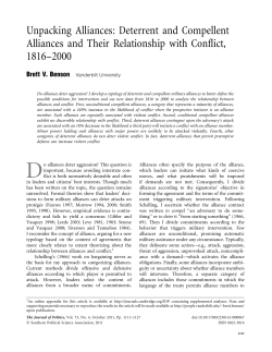 Unpacking Alliances: Deterrent and Compellent Alliances and Their