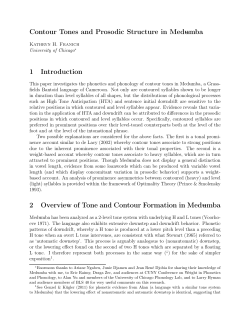 Contour tones and prosodic structure in Medʉmba