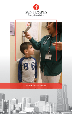 2012 DONOR RepORt - Mercy Care Atlanta