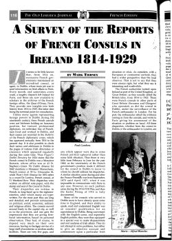 A survey of the reports of French consuls in Ireland