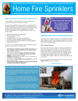 Home Fire Sprinkler Newsletter ENG - The Co