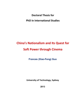 China`s Nationalism and Its Quest for Soft Power