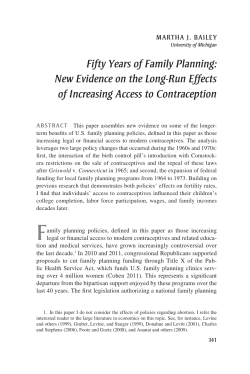 Fifty Years of Family Planning: New Evidence on the Long