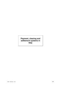 Payment, clearing and settlement systems in Italy