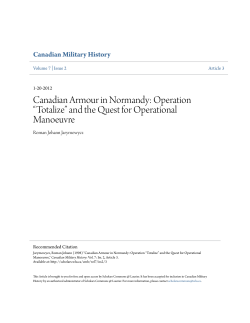 Canadian Armour in Normandy: Operation “Totalize”