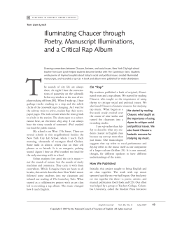 Illuminating Chaucer through Poetry, Manuscript Illuminations, and a