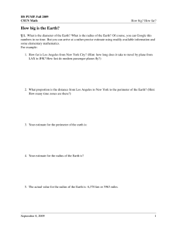 How big is the Earth?