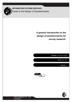 A general introduction to the design of questionnaires for