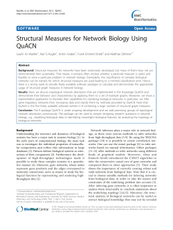 Structural Measures for Network Biology Using QuACN