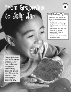 From Grapevine to Jelly Jar