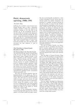 Haiti, democratic uprising, 1980s&ndash;1991