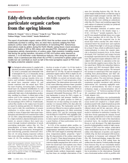 Eddy-driven subduction exports particulate carbon from the spring