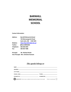 BARNHILL MEMORIAL SCHOOL