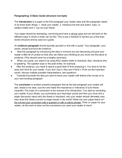 Paragraphing: A Basic Guide (structure not style)